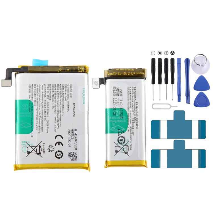 For vivo X Flip V2256A 3173mAh 1181mAh B-W9 + B-X0 Battery Set, For vivo X Flip V2256A 3173mAh 1181mAh B-W9 + B-X0
