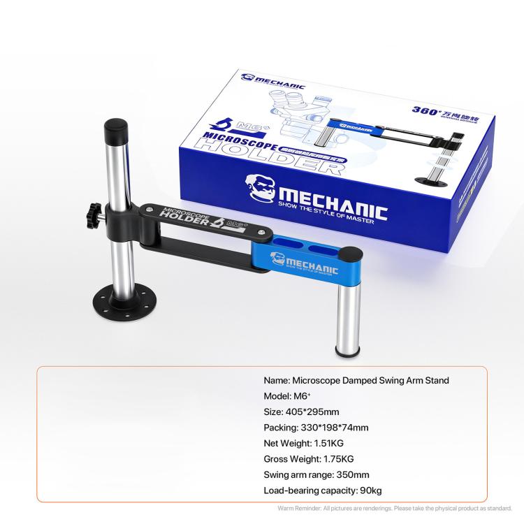 MECHANIC M6+ 360 Rotation Damped Microscope Swing Arm Holder