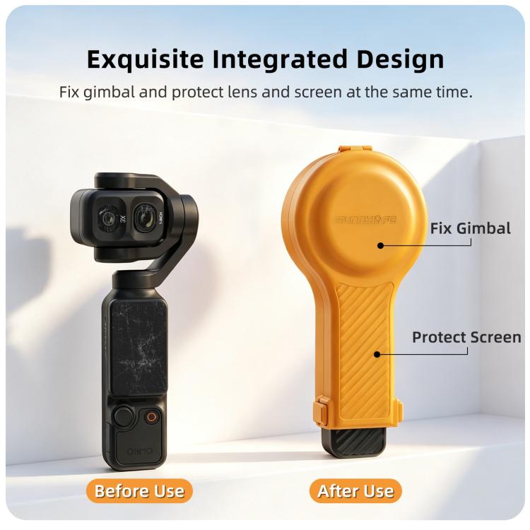 For DJI Osmo Pocket 4P Sunnylife Bulb-Shaped Gimbal Camera Protective Cover Storage Box with Lanyard, OP4-K245 Standard, OP4-K246 Upgraded