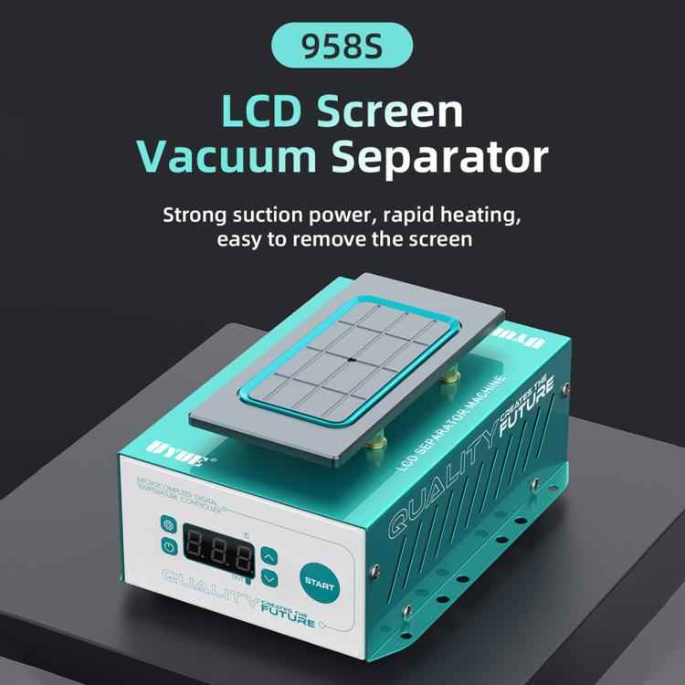 UYUE 958S 7-inch Mobile Phone LCD Screen Separator Machine Built-in Vacuum Pump, EU Plug, US Plug