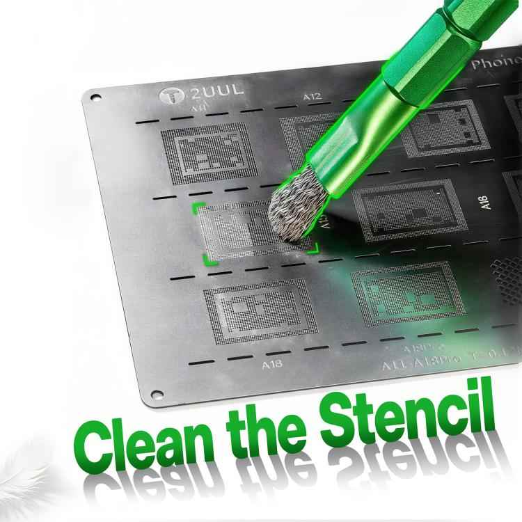 2UUL CL15 Hard Brush & Steel Wire Brush Dual-Ended Cleaning Brush