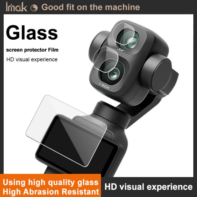 imak Tempered Glass Film with Camera Lens Film, For DJI Osmo Pocket 4P