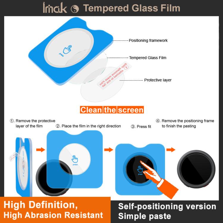 imak H Series Tempered Glass Film, Self-Positioning Version, For Insta360 Mic Pro
