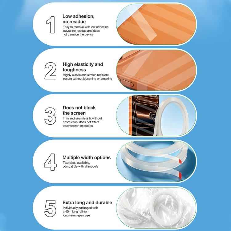 RELIFE HX3 Phone Screen Fixing Tape, 6mm x 40m, 10mm x 40m