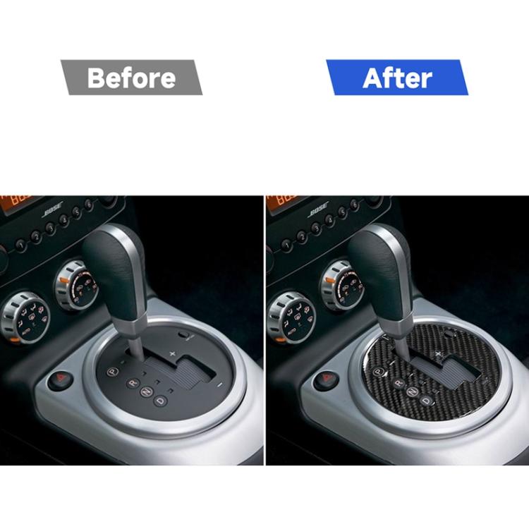Car Carbon Fiber Gear Automatic Transmission Panel Decorative Sticker for Nissan 350z 2006-2009, Right Drive, Gear Automatic Transmission Panel, Right Drive