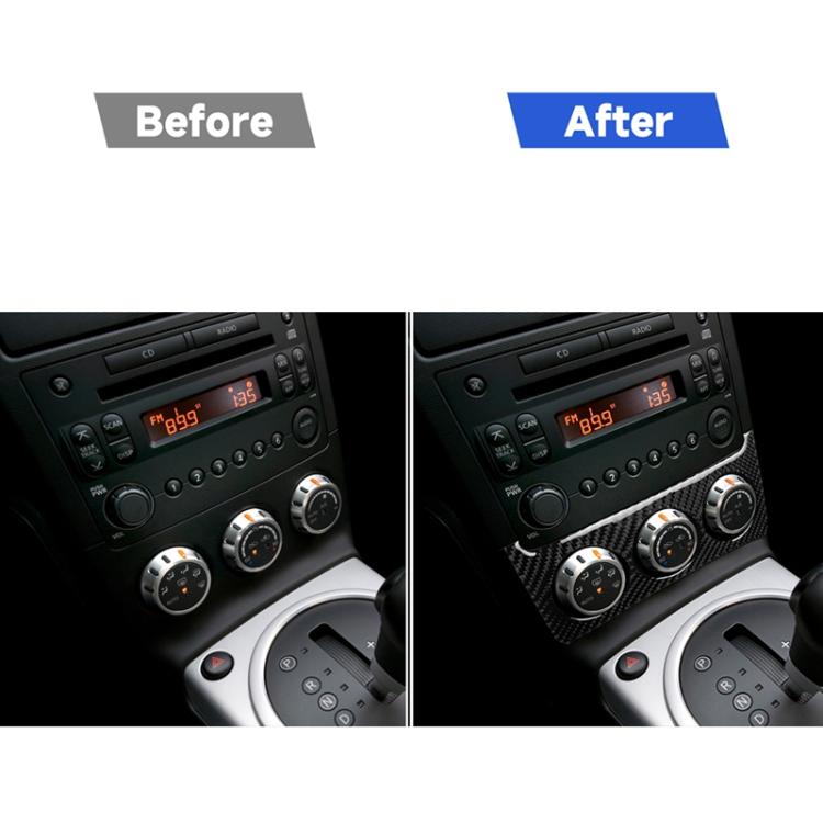 Car Carbon Fiber Radio Air Conditioning Console Decorative Sticker for Nissan 350z 2006-2009, Conditioning Console Decorative Sticker
