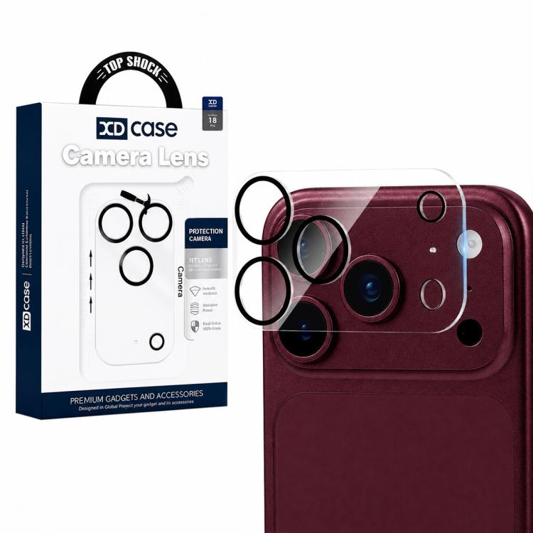 XDcase Silkscreen Integrated Tempered Glass Back Camera Film, For iPhone 18, For iPhone 18 Pro, For iPhone 18 Pro Max