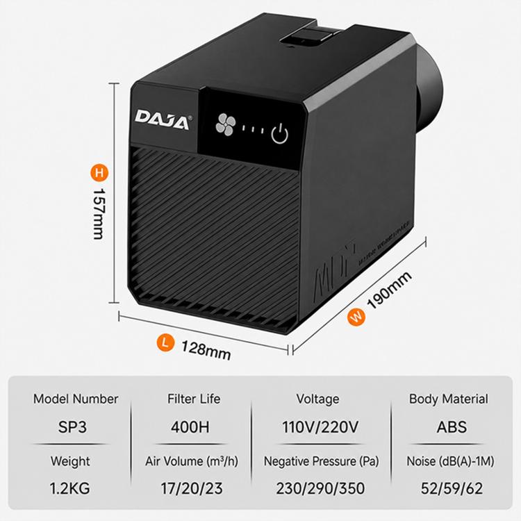 DAJA SP3 Mini Smoking Apparatus Fume Purifier Suitable for Laser Engraving Machines