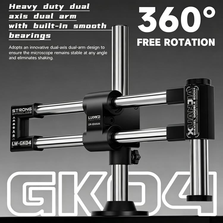 LUOWEI LW-GK04 Xuanjia Dual-Axis Dual-Arm Microscope Swing Arm Stand