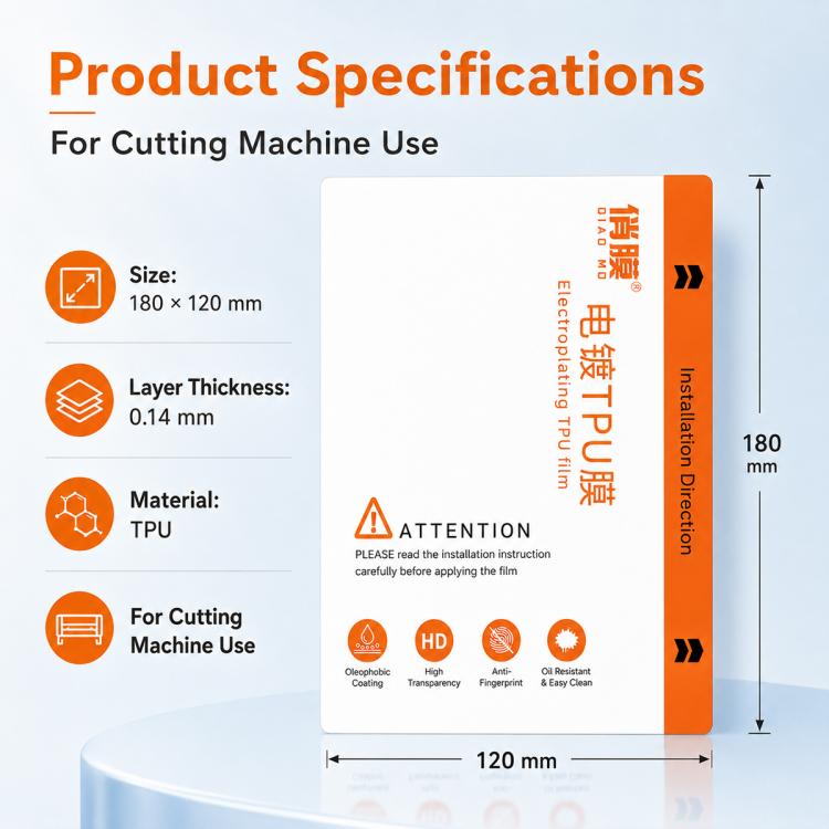 ZWX Electroplated TPU HD Hydrogel Film for Film Cutting Machines, 20 PCS/Pack, 50 PCS/Pack, 100 PCS/Pack, 200 PCS/Pack