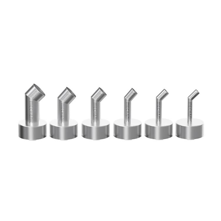 6 PCS/Pack MECHANIC 2008 Series Soldering Station Hot Air Gun Nozzles, Curved Mouth, Straight Mouth