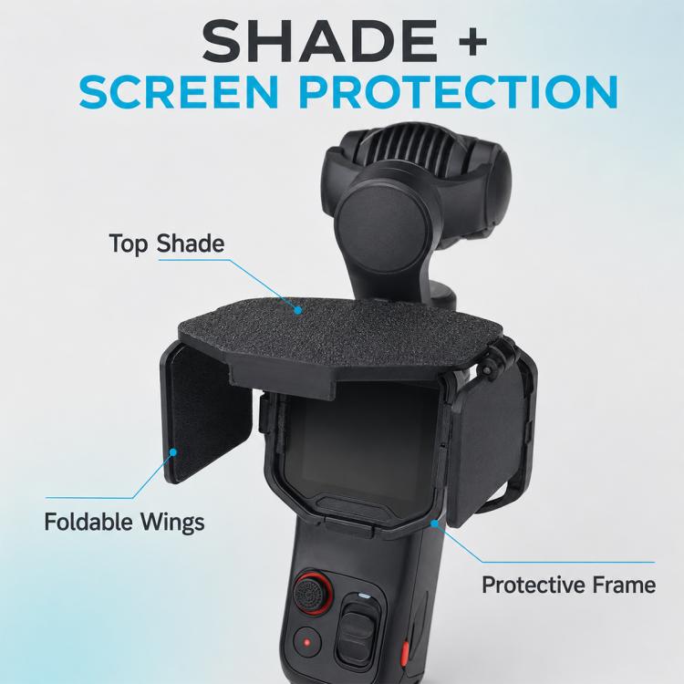 For Insta360 Luna Pro Screen Sun Hood Foldable Protective Cover, Standard Version, Upgraded Version