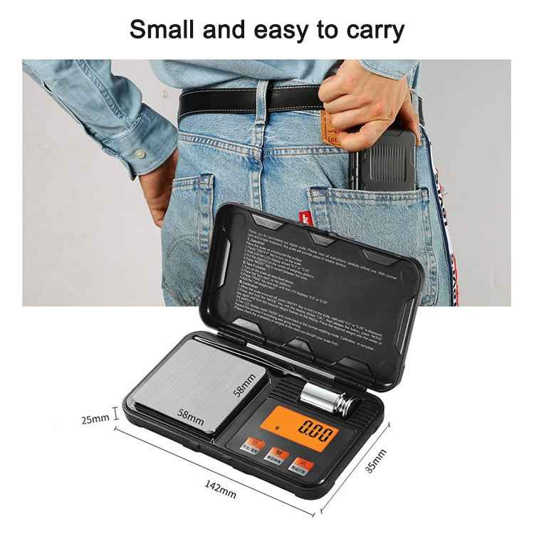 200g/0.01g High-Precision Portable Jewelry Scale Mini Electronic Scale Precision Carat Electronic Scale