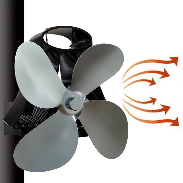 YL-105 4-Blade Aluminum Heat Powered Fireplace Stove Fan, YL-105 (Grey), YL-105 (Gold), YL-105 (Rose Red), YL-105 (Silver), YL-105(White), YL-105 (Black), YL-105 (Bronze)