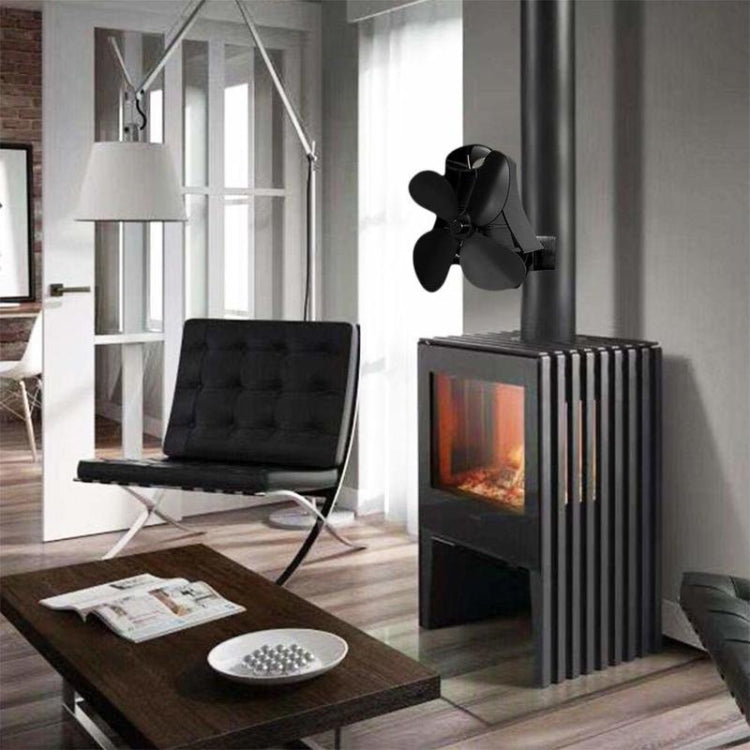 YL-105 4-Blade Aluminum Heat Powered Fireplace Stove Fan, YL-105 (Grey), YL-105 (Gold), YL-105 (Rose Red), YL-105 (Silver), YL-105(White), YL-105 (Black), YL-105 (Bronze)