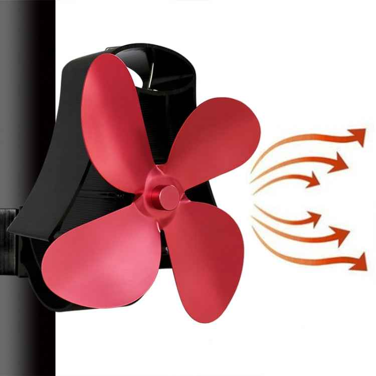 YL-105 4-Blade Aluminum Heat Powered Fireplace Stove Fan