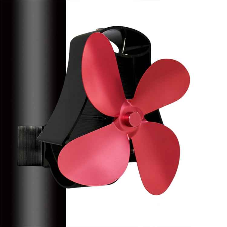 YL-105 4-Blade Aluminum Heat Powered Fireplace Stove Fan