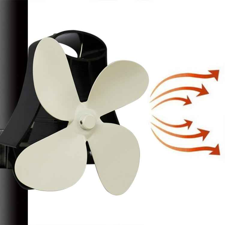 YL-105 4-Blade Aluminum Heat Powered Fireplace Stove Fan