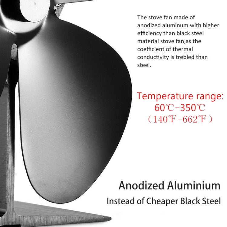 YL401 3-Blade High Temperature Metal Heat Powered Fireplace Stove Fan, YL401 (White), YL401 (Black), YL401 (Bronze), YL401 (Gold), YL401 (Silver)