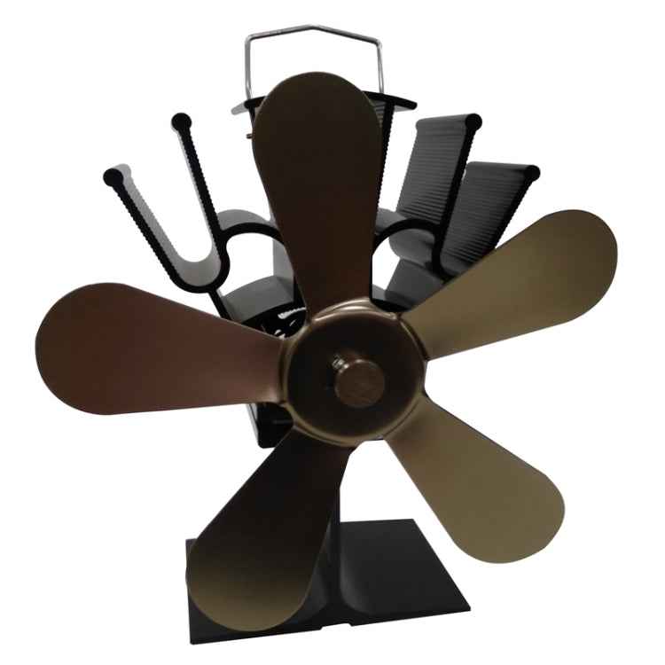 YL602 5-Blade High Temperature Metal Heat Powered Fireplace Stove Fan