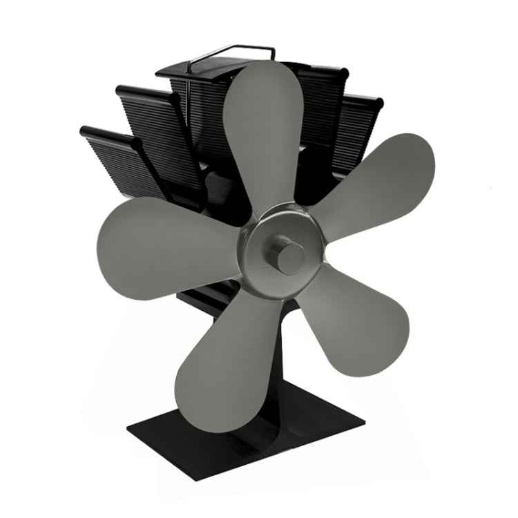 YL602 5-Blade High Temperature Metal Heat Powered Fireplace Stove Fan