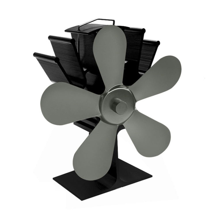 YL602 5-Blade High Temperature Metal Heat Powered Fireplace Stove Fan, YL602 (Silver), YL602 (Black), YL602 (Bronze), YL602 (Grey), YL602 (Gold), YL602 (Rose Red)