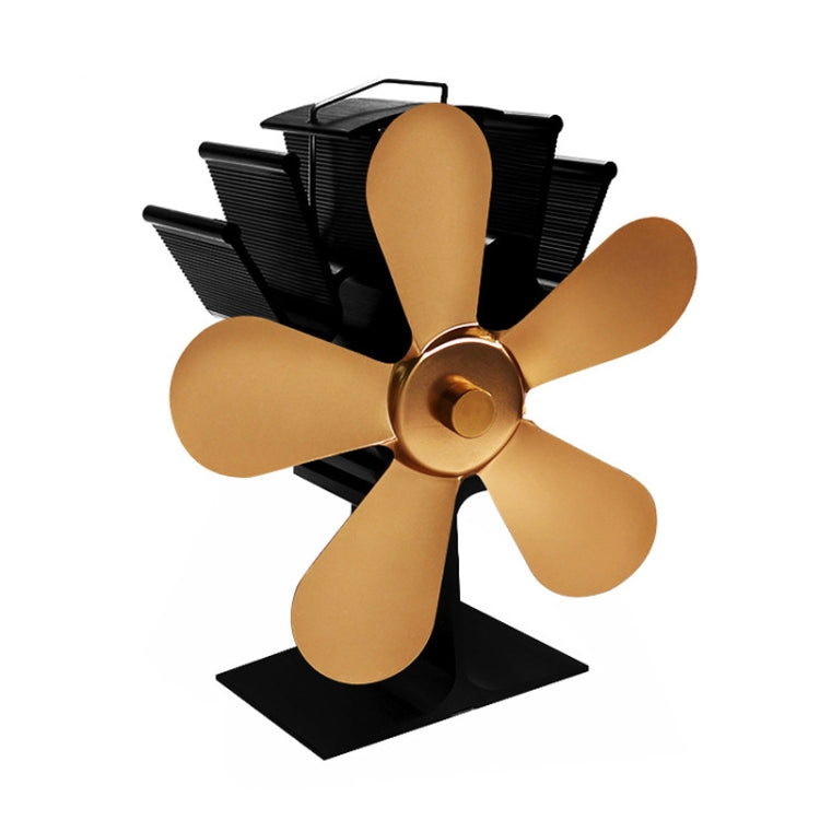 YL602 5-Blade High Temperature Metal Heat Powered Fireplace Stove Fan, YL602 (Silver), YL602 (Black), YL602 (Bronze), YL602 (Grey), YL602 (Gold), YL602 (Rose Red)