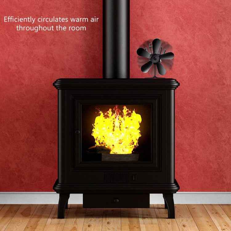 YL602 5-Blade High Temperature Metal Heat Powered Fireplace Stove Fan