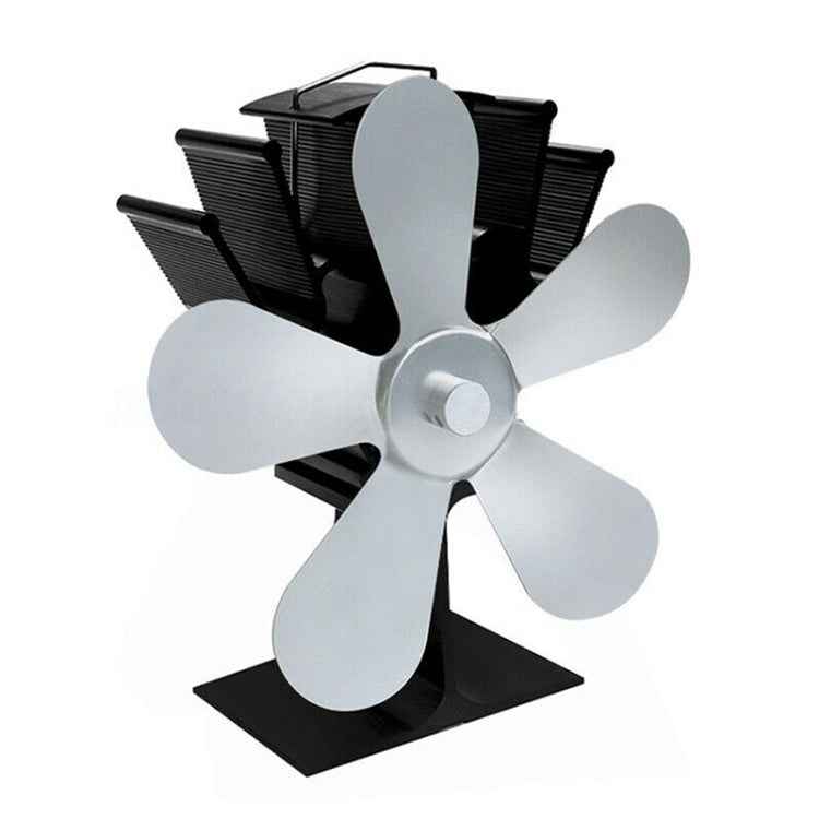 YL602 5-Blade High Temperature Metal Heat Powered Fireplace Stove Fan