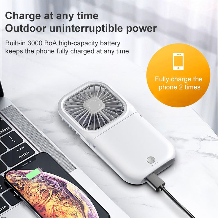 F20 Electroplating Handheld Fan Portable Desktop Folding Mute USB Hanging Neck Fan, F20 (Pink), F20 (Green), F20 (Blue), F20 (White)