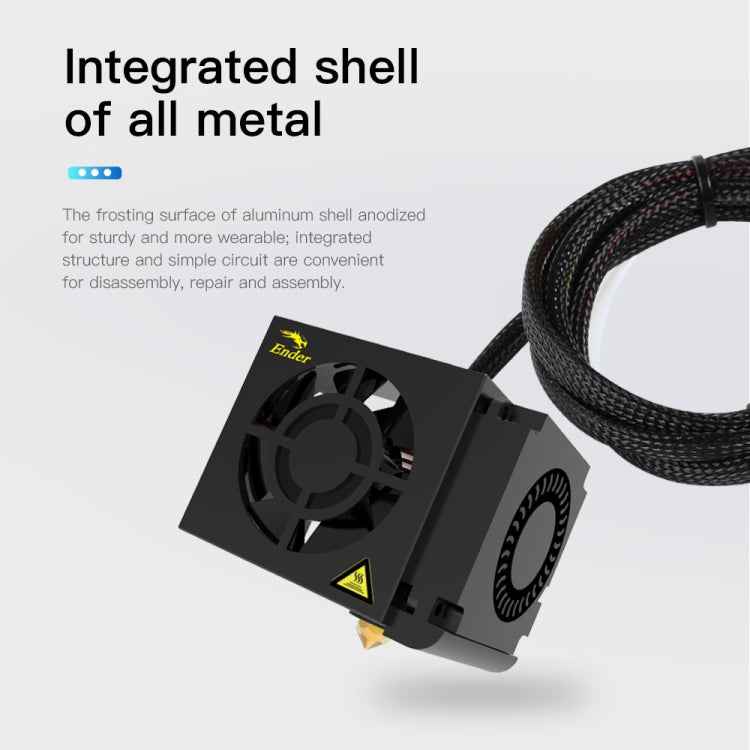 Creality 24V 40W Extruder Full Nozzle Hot End Kit with Nozzle Extruder+Cooling Fan+Shell for Ender-3 3D Printer