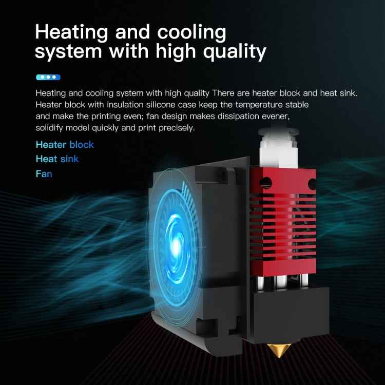 Creality 24V 40W Extruder Full Nozzle Hot End Kit with Nozzle Extruder+Cooling Fan+Shell for Ender-3 3D Printer