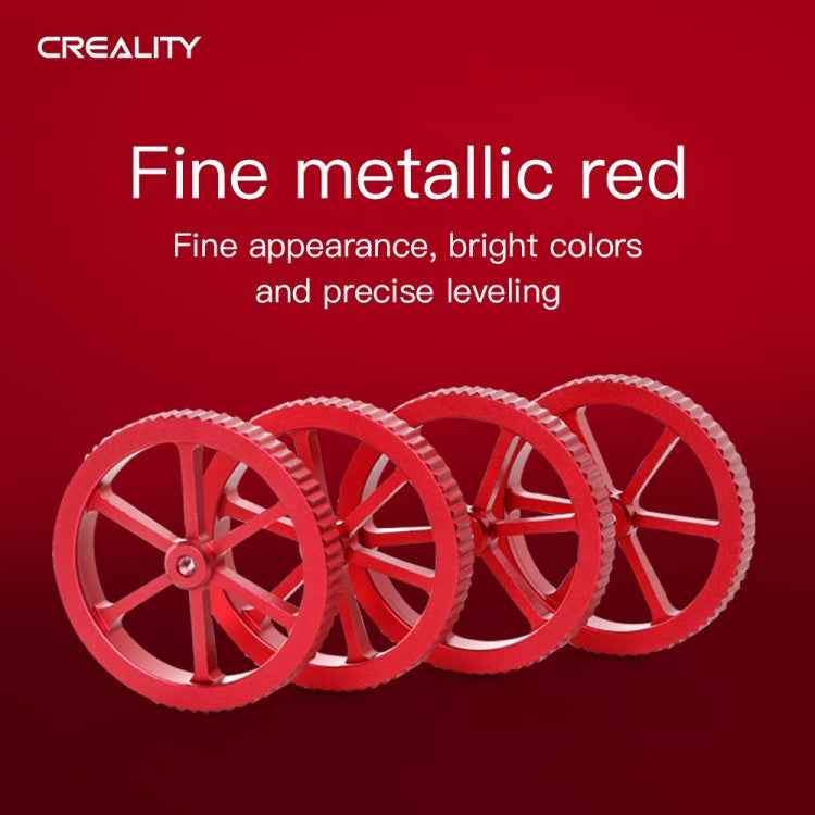 Creality Metal Red Hand Screwed Leveling Nut for Ender-3 / Ender-3 Pro / Ender-3 V2 / CR-10 Pro V2 3D Printer