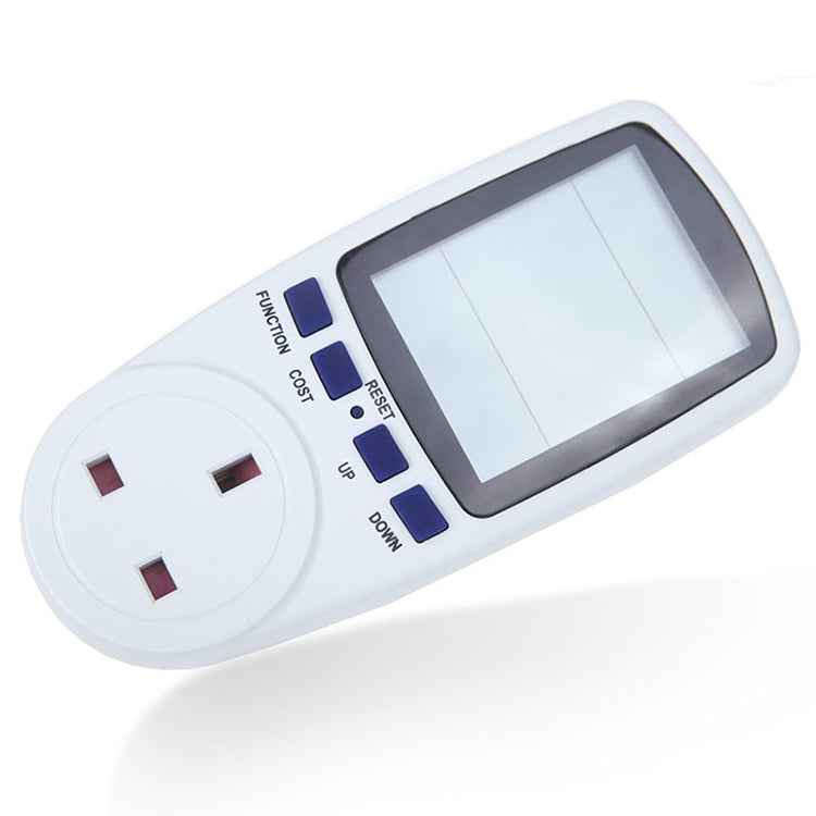 AC 230-250V 50Hz Max 13A LCD Display Energy Meter Watt Volt Voltage Power Analyzer Automatic Electricity Monitor Analyzer Power, UK Plug