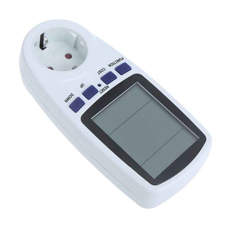 AC 230V 50Hz Max 16A LCD Display Energy Meter Watt Volt Voltage Power Analyzer Automatic Electricity Monitor Analyzer Power, EU Plug
