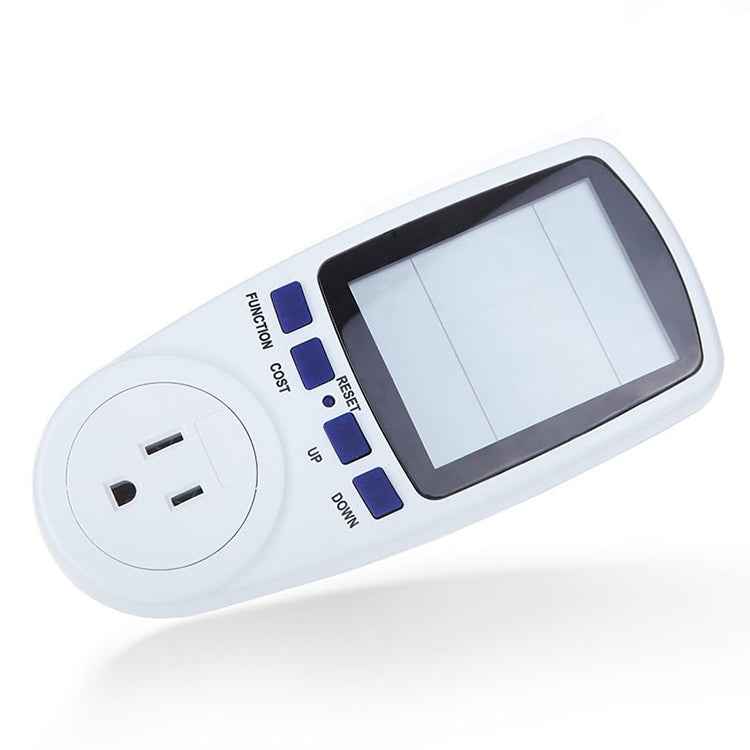 AC 120V 60Hz Max 15A LCD Display Power Meter Energy Watt Amps Volt Electricity Usage Monitor Analyzer, US Plug