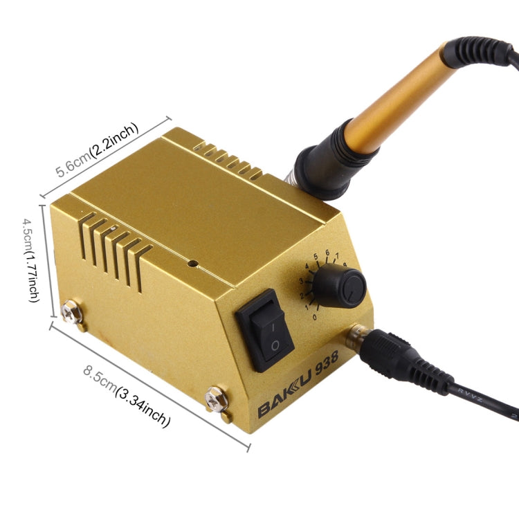 BAKU BK-938 AC 220V 1-18W Mini Thermostatic Soldering Station Electric Iron, EU Plug (Random Color Delivery), BK-938