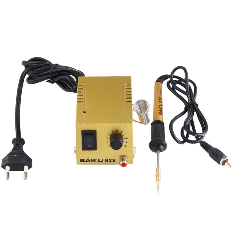 BAKU BK-938 AC 220V 1-18W Mini Thermostatic Soldering Station Electric Iron, EU Plug (Random Color Delivery), BK-938