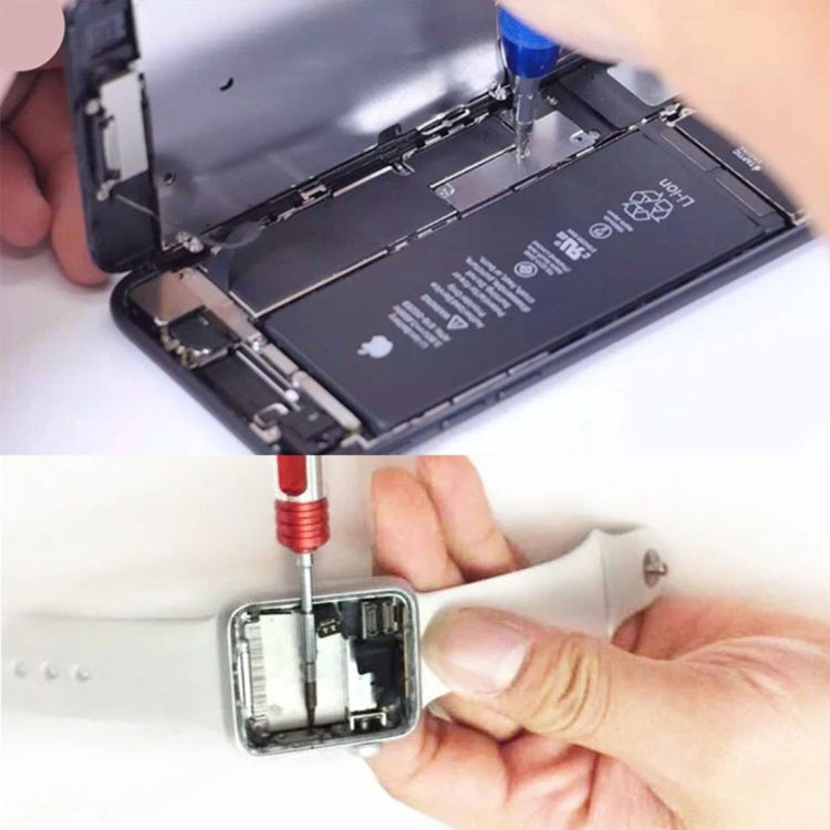Destornillador de tres puntas JF-iphone7 de 0,6" para iPhone X/8/8P/7/7P y Apple Watch: dorado, naranja, verde, azul y morado.