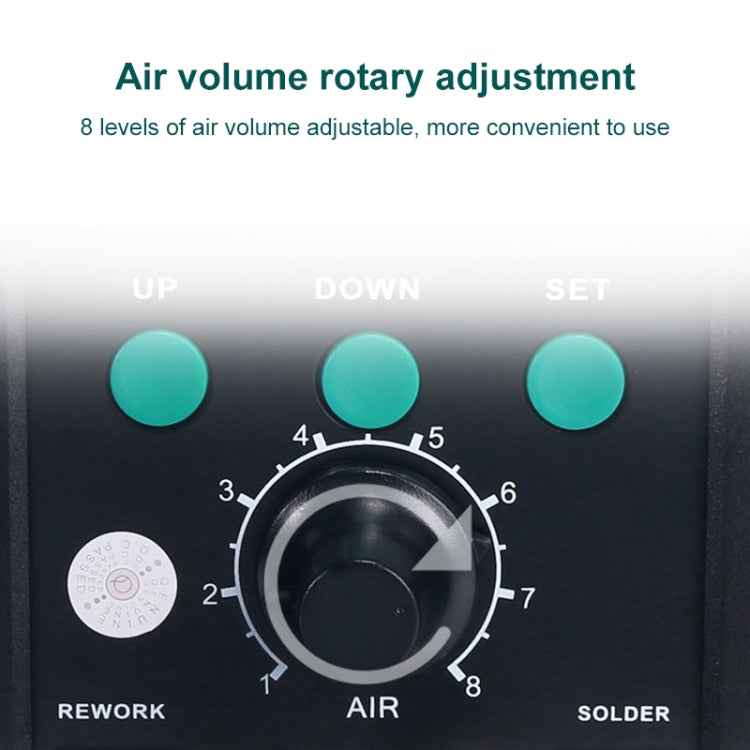 YIHUA 8786D 2 in 1 AC 220V LED Display Adjustable Temperature Hot Air Gun + Solder Station & Soldering Iron