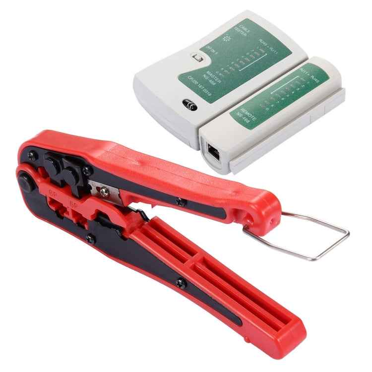 WLXY 4 in 1 Portable Crimping Stripper Punch Down Wire Line Detector Ethernet Network Cable Tester Tools Kits