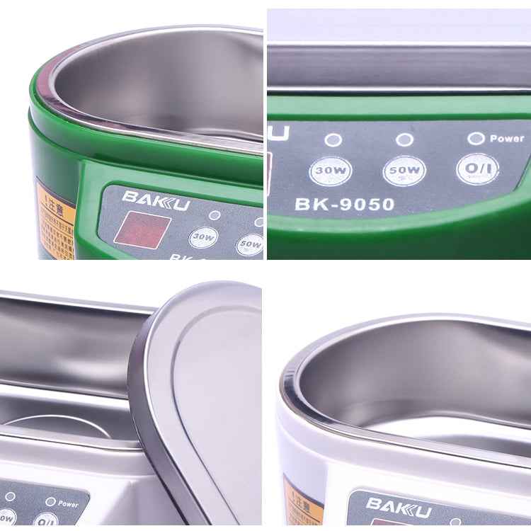BAKU BK-9050 30W / 50W Adjustable 0.6L LCD Display Ultrasonic Cleaner, AC 220V