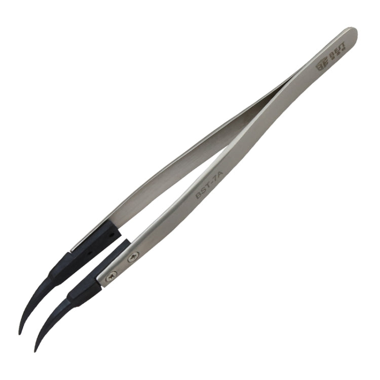 BEST BST-7A Curved Head Tweezers for Mobile Phone / Computer Repair