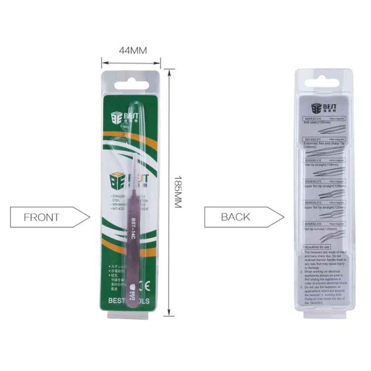 BEST BST-10C Extra Fine Point Color Eyebrow Tweezer