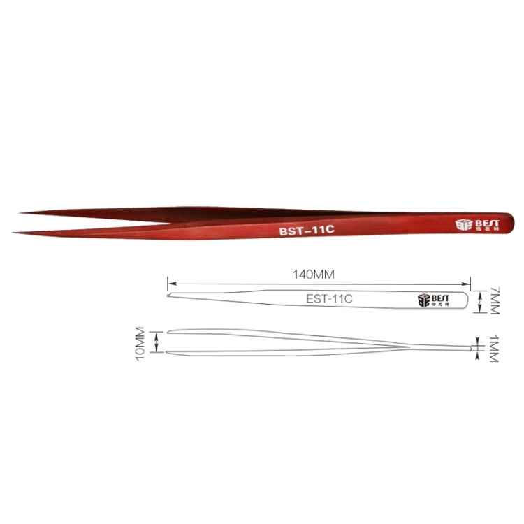 BEST BST-11C Extra Fine Point Color Eyebrow Tweezer, BST-11C