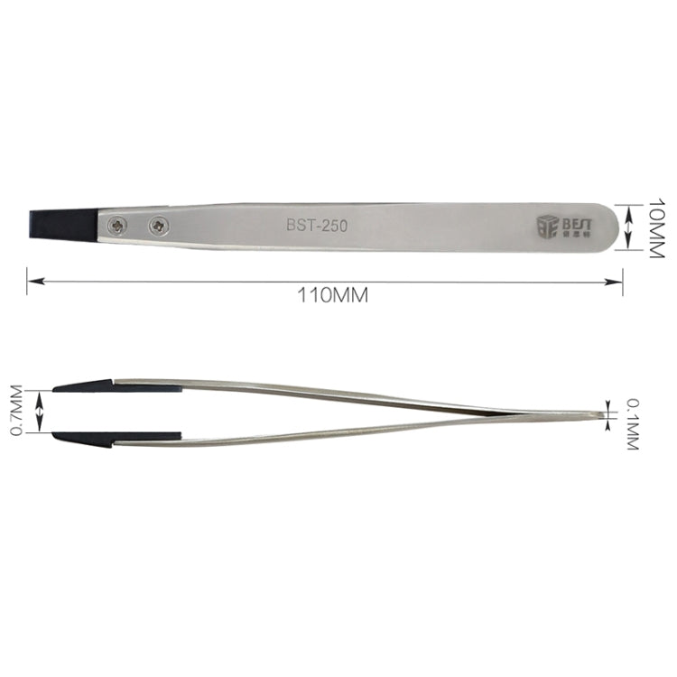 BEST BST-250 Stainless Steel Snti Static Tweezer