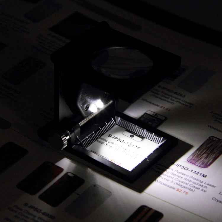 Mini Desk Style 10x Magnification Loupe Metal Antique Magnifier, Mini Desk Style