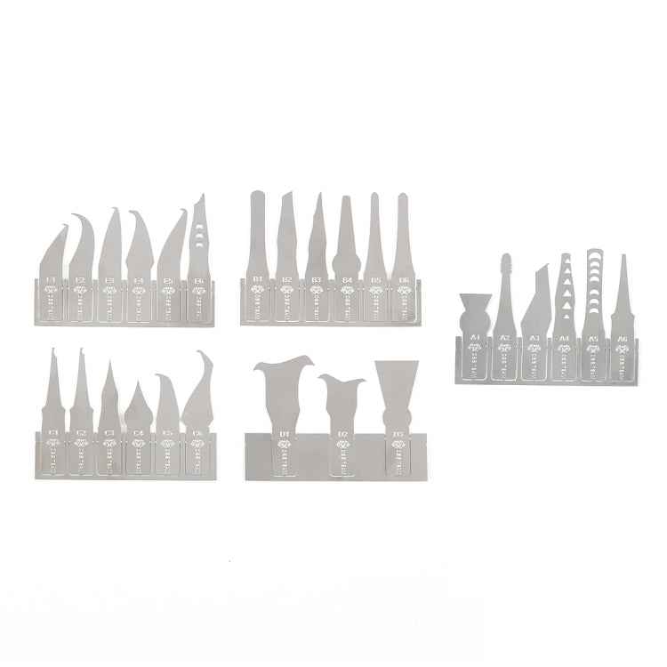 28 in 1 Phone CPU BGA Chip Removal Repairing Silicon Manganese Alloy Blades Scraping Knife Set