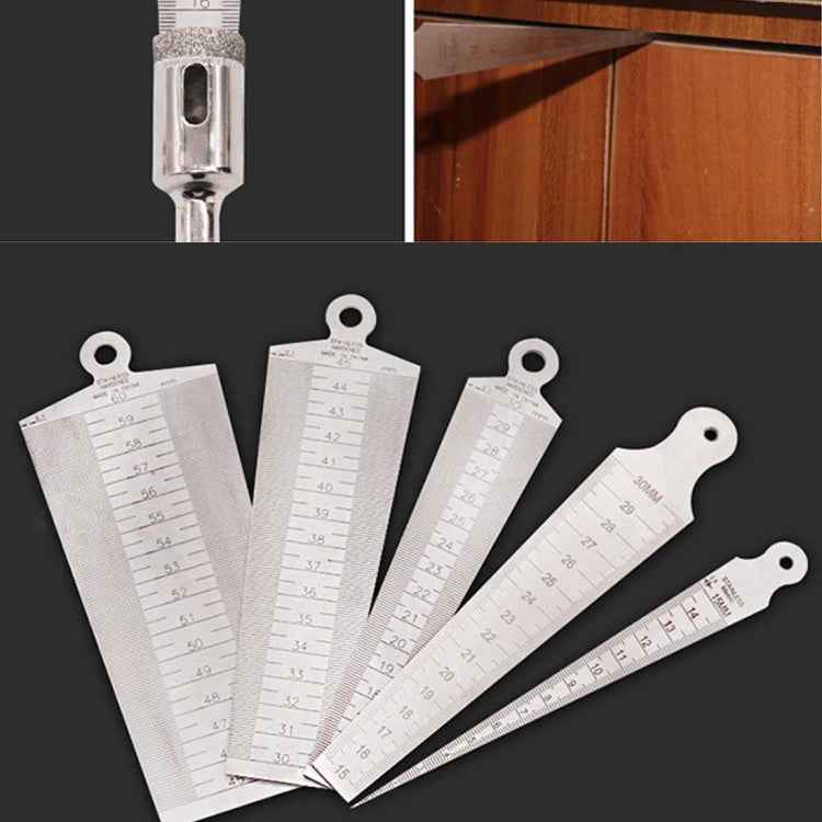 Wedge Feeler Gap 15-30mm Stainless Steel Ruler Inspection Taper Gauge Metric Imperial Measure Tool