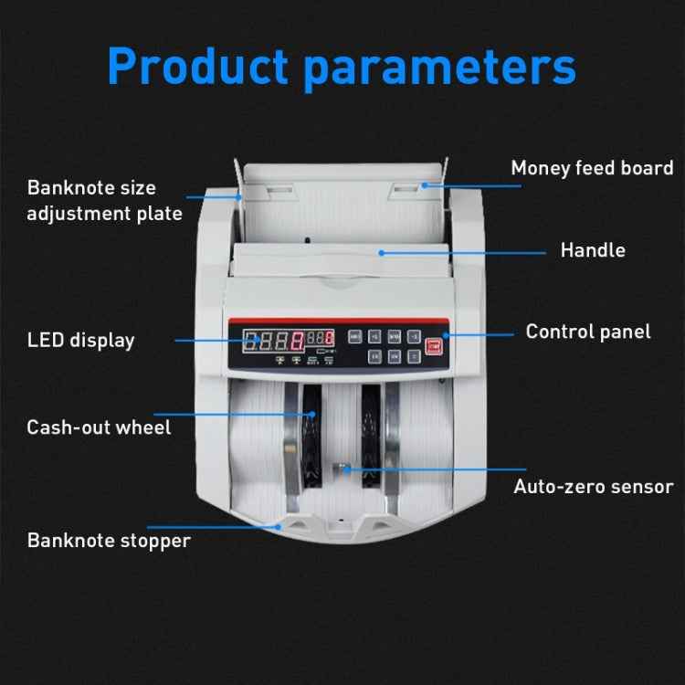 2108UV/IR 220V Multi-Currency Currency Counter, Specification: UK Plug